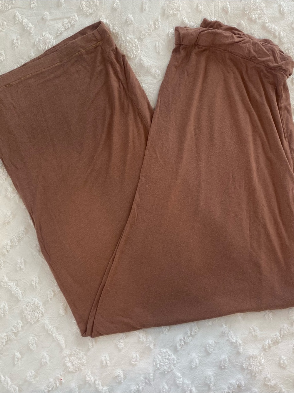 SKIMS Soft Lounge Sleep Pants Womens Sz XL Wide Leg Rose Clay Stretch Soft